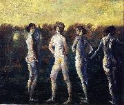 Arthur Bowen Davies Four Figures (1911) by Arthur B. Davies Germany oil painting artist